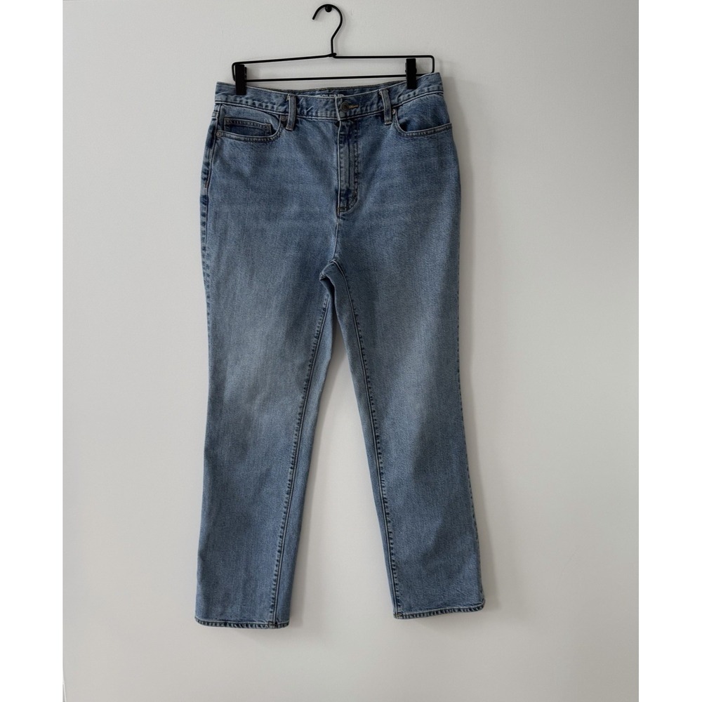 Lands End Jeans Womens 10 30x29 High Rise Straight Leg Denim